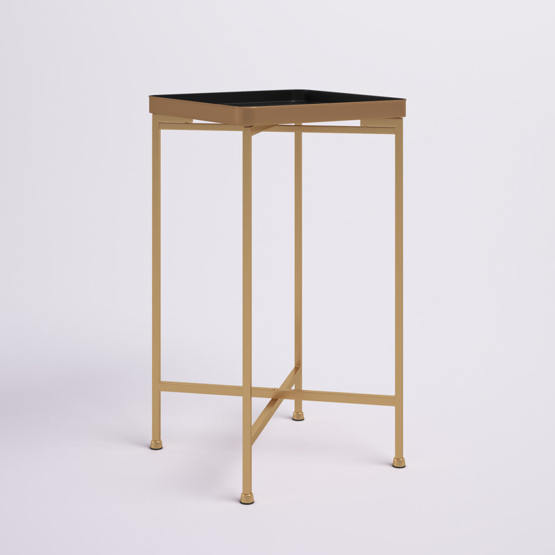 Mistana™ Alvis Tray Top Cross Legs End Table & Reviews Wayfair